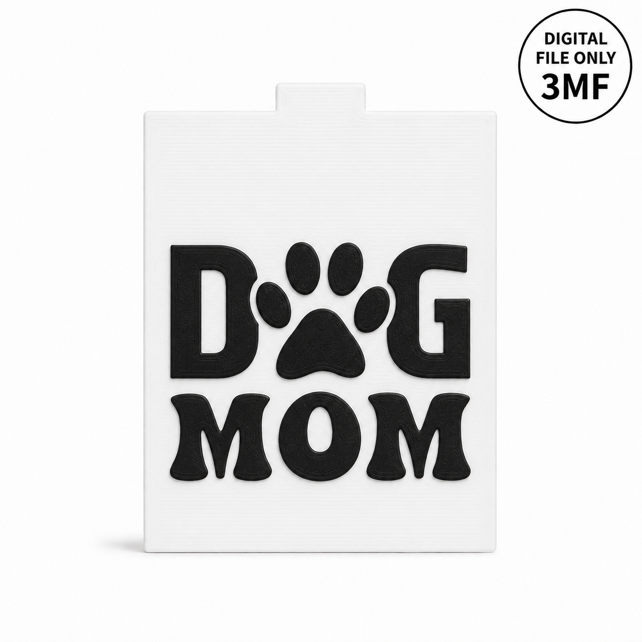 Dog Mom Interchangeable Tissue Box Front Cover 3 Only – 3MF- Digital File