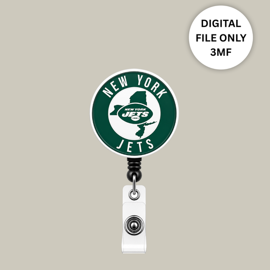NY JETS Badge Reel – Digital 3MF File Only