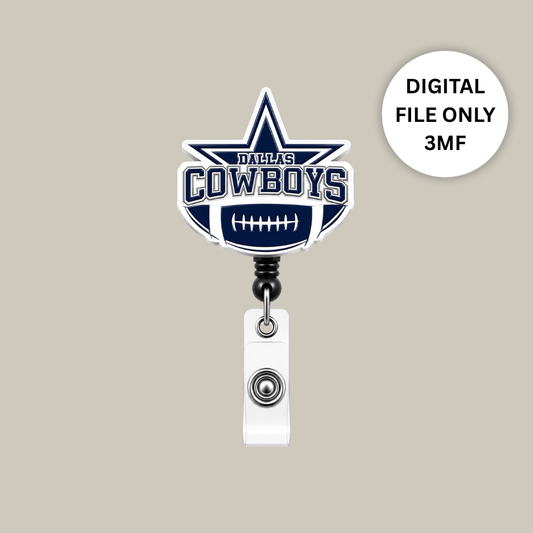 Cowboys 1 Badge Reel – Digital 3MF File Only
