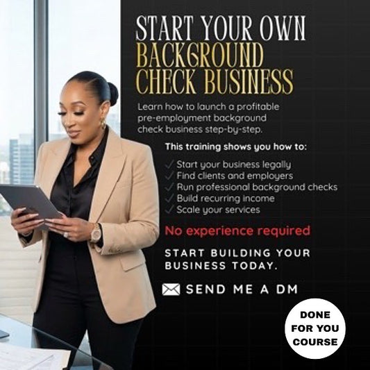 DONE FOR YOU PRE EMPLOYMENT BACKGROUND SCREENING BUSINESS