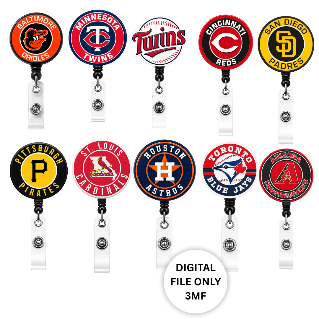 MLB Badge Reels Bundle (All teams included) – Digital 3MF File Only