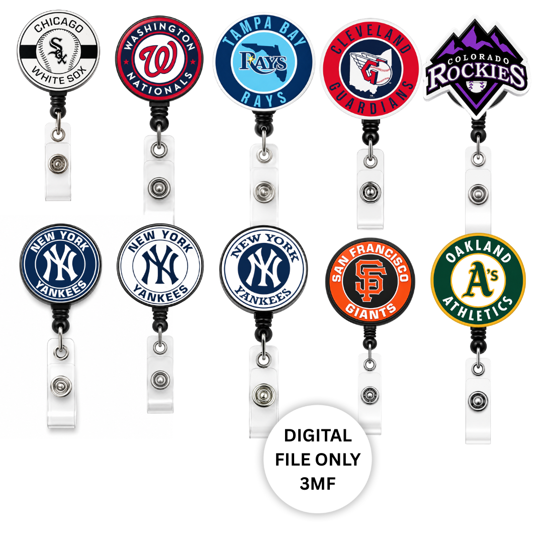 MLB Badge Reels Bundle (All teams included) – Digital 3MF File Only