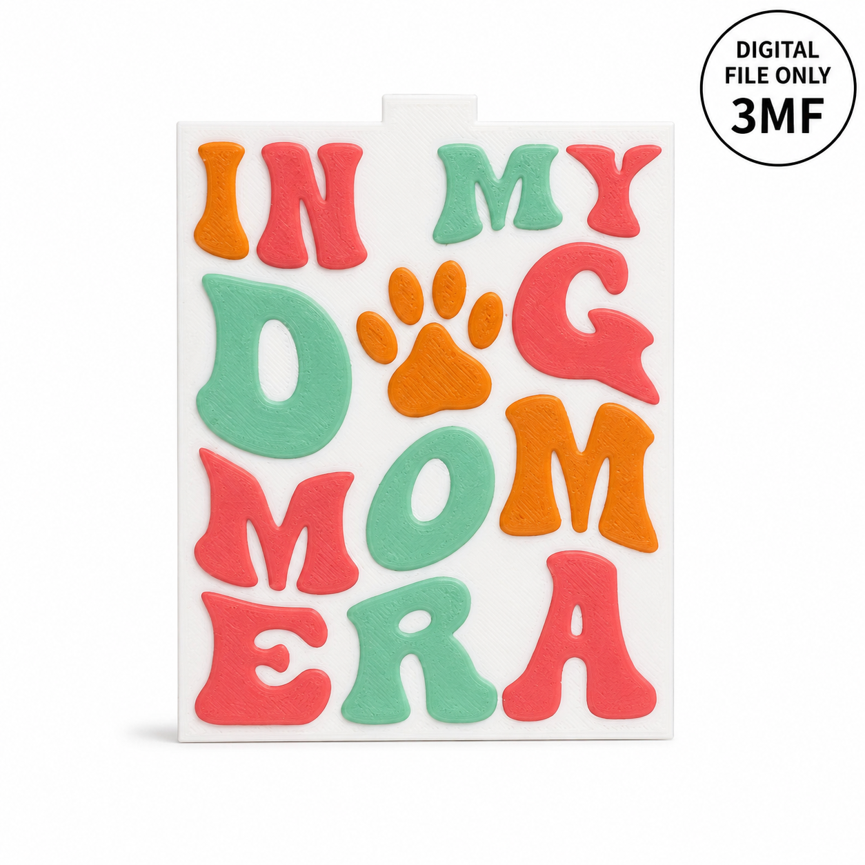 Dog Mom Interchangeable Tissue Box Front Cover Only – 3MF- Digital File