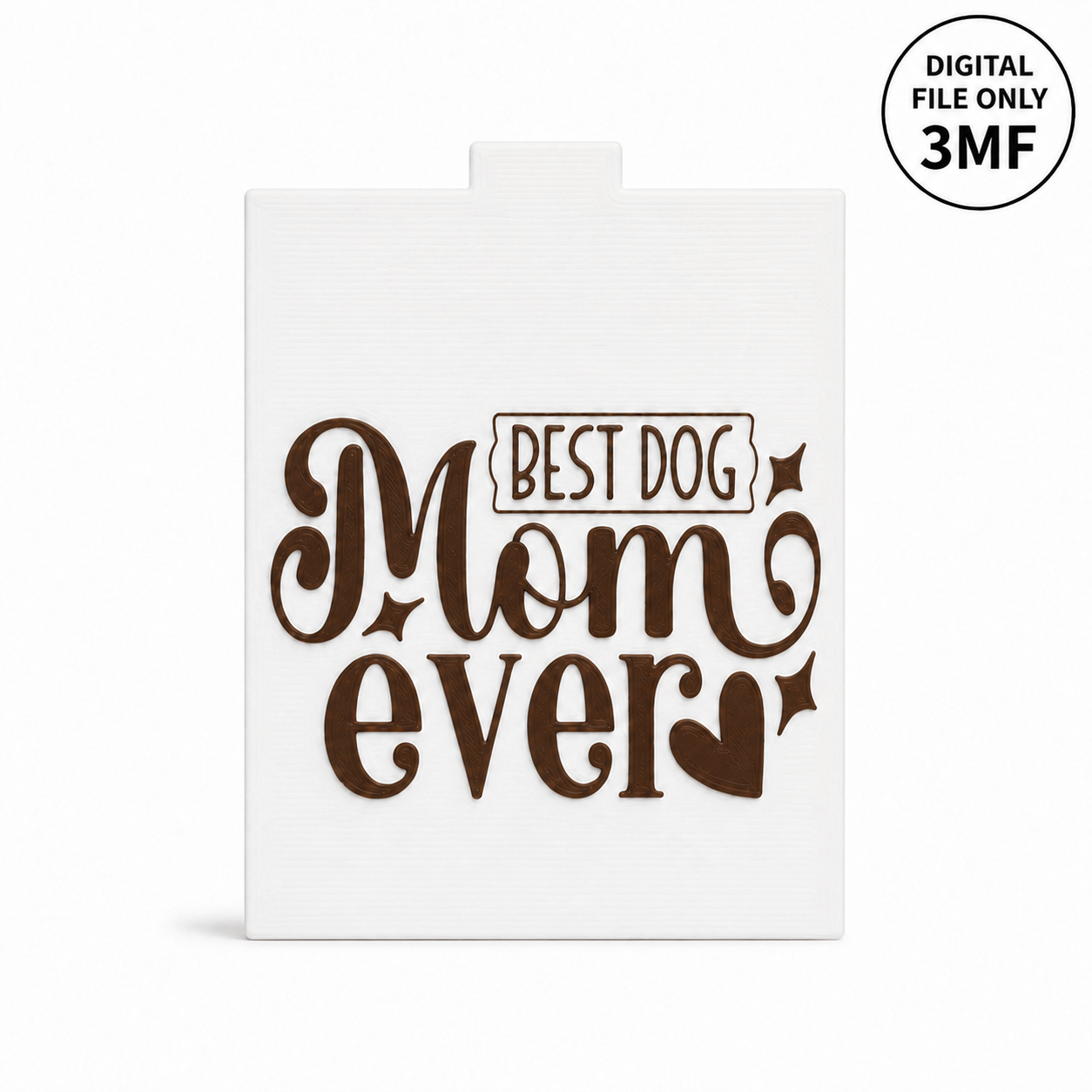 Dog Mom Interchangeable Tissue Box Front Cover 2 Only – 3MF- Digital File