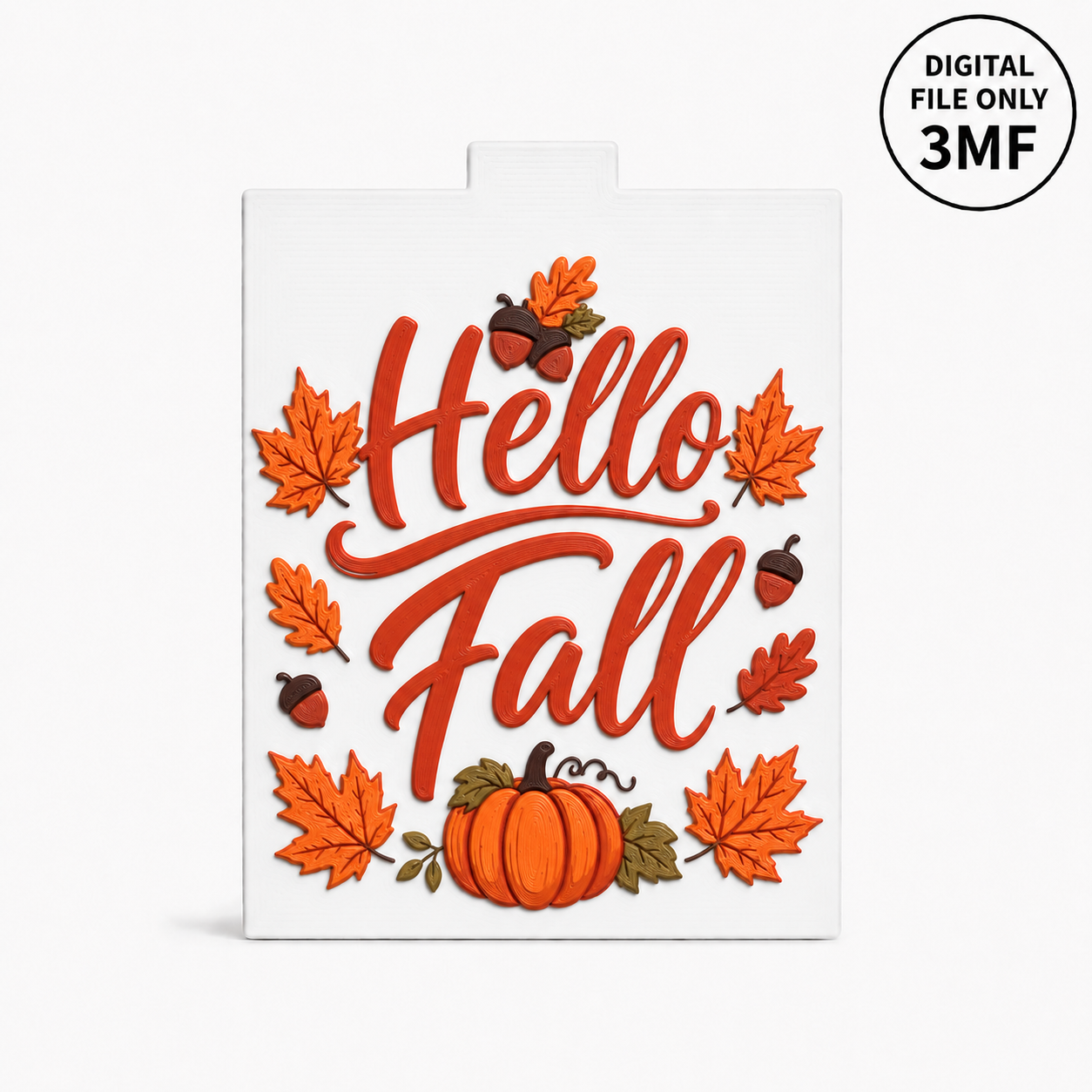 Fall Vibes Interchangeable Tissue Box Front Cover Only – 3MF- Digital File