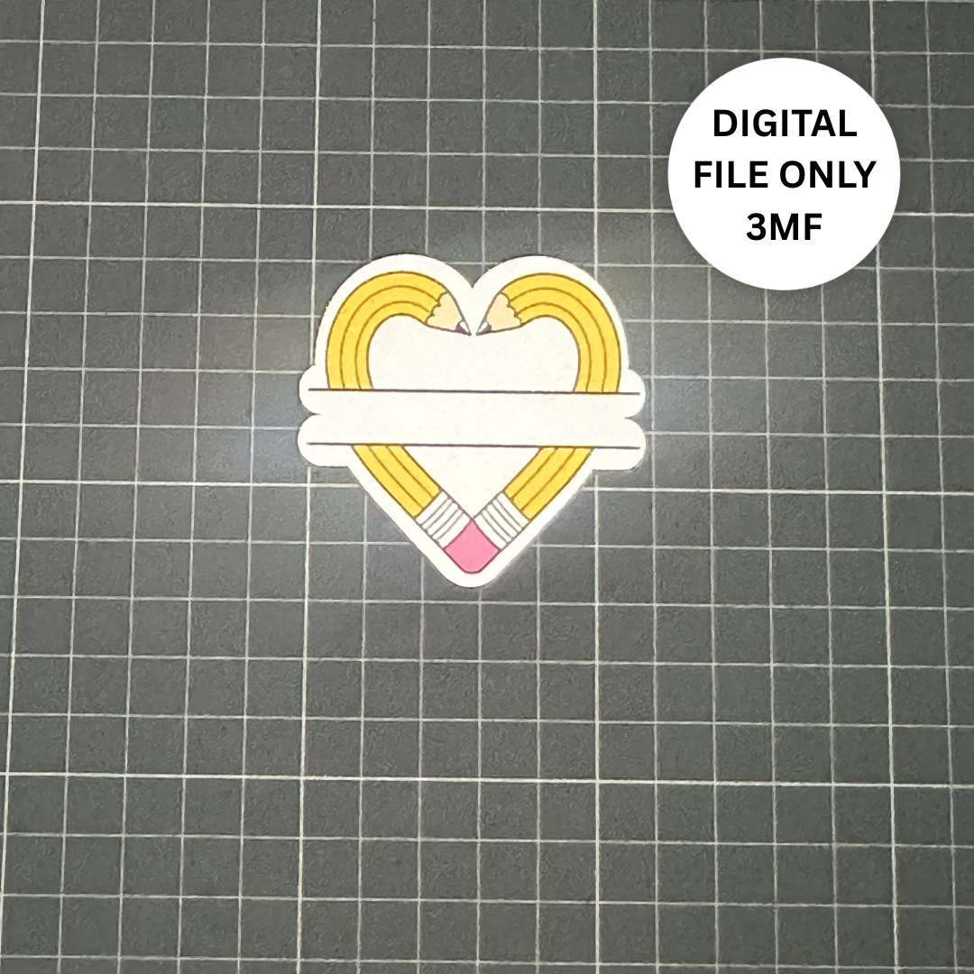 Heart Pencil Badge Reel – Digital 3MF File Only (Copy)