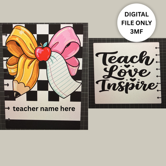 Teacher 3D Refillable Notebook – Digital 3MF File Only