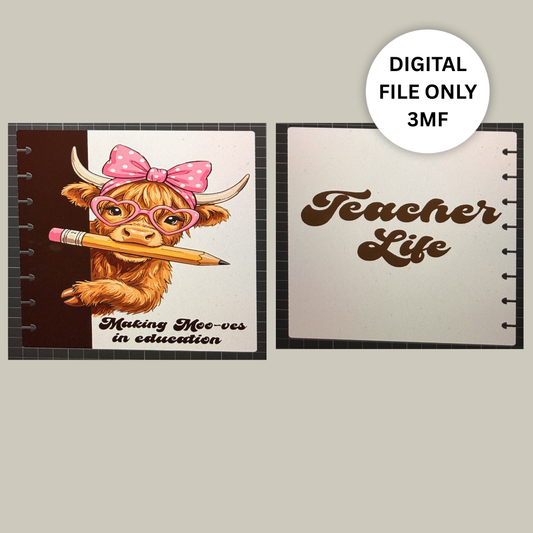 Teacher Part 2 3D Refillable Notebook – Digital 3MF File Only