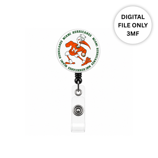 Miami Hurricanes Badge Reel – Digital 3MF File Only