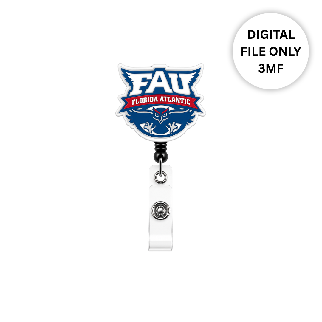 FAU Badge Reel – Digital 3MF File Only