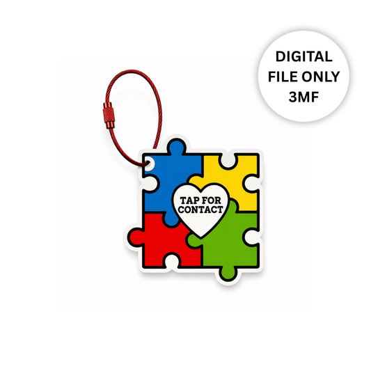 Autism 3D NFC Tap Tag Digital File-3MF File Only