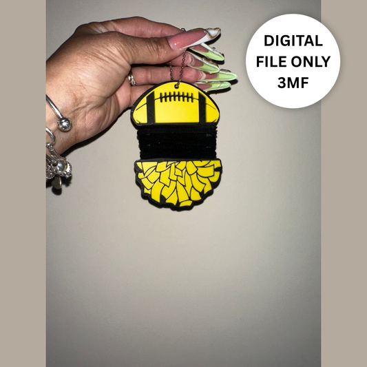 Football Cheer Hair Tie Holder – Digital 3MF File Only