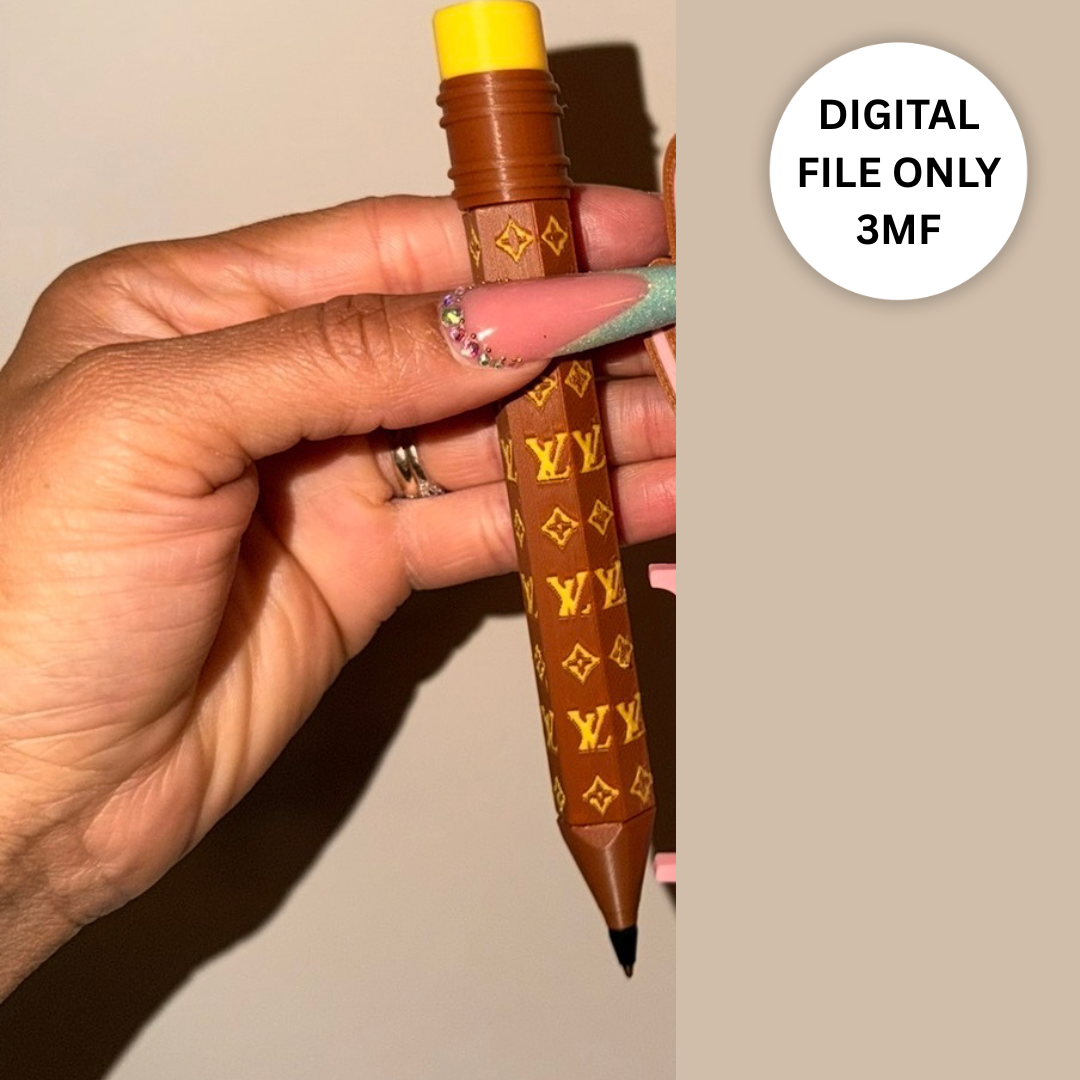 Designer-Inspired LV Jumbo Pen – Digital 3MF File Only